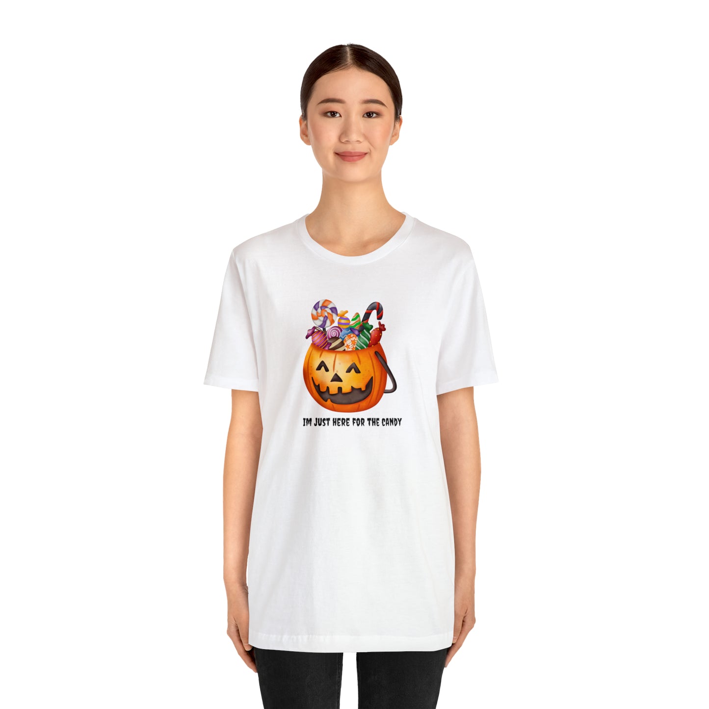 Unisex Im Just Here For The Candy Pumpkin T-Shirt