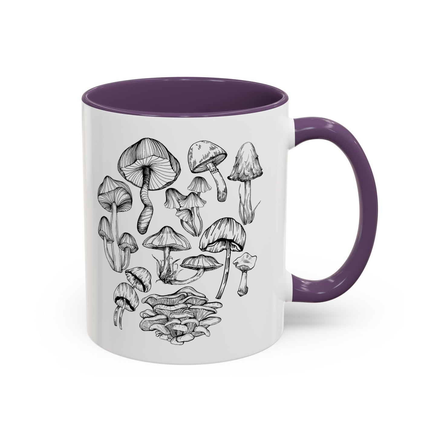 11oz/15oz Mushroom Lover Fungi Print Toadstool Coffee Mug