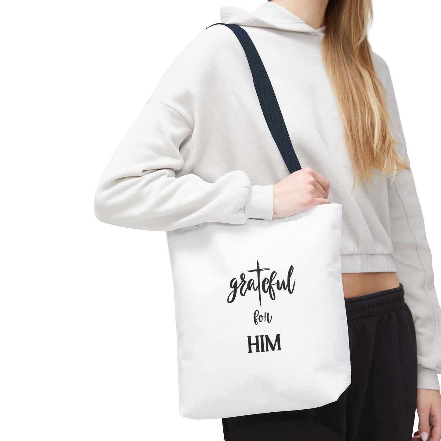 Unisex GraTeful For Him Faith Bible Study Reusable Lunch Bag Everyday Carry Tote Bag
