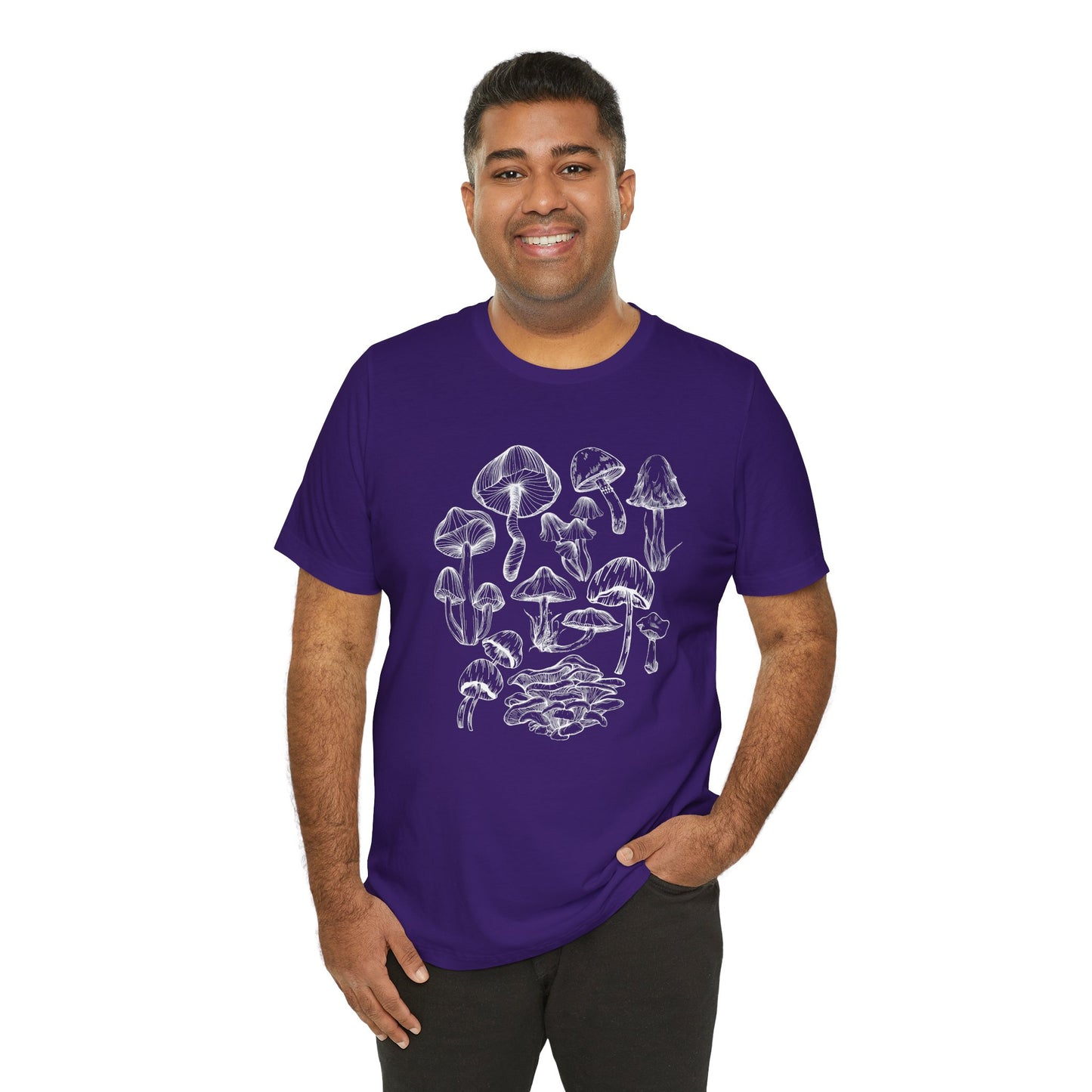 Unisex Mushroom Lover Fungi Print Toadstool T-Shirt