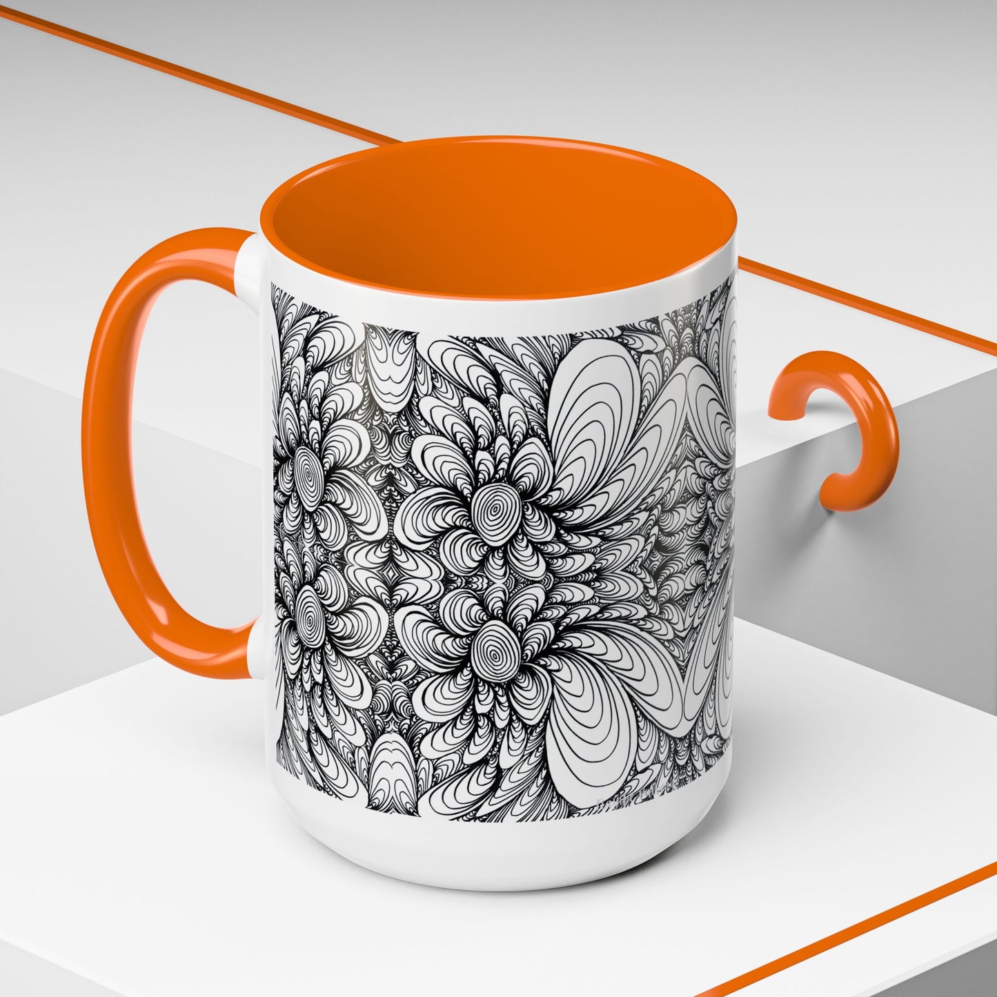 11oz/15oz Original Line Art Mug - Blooms