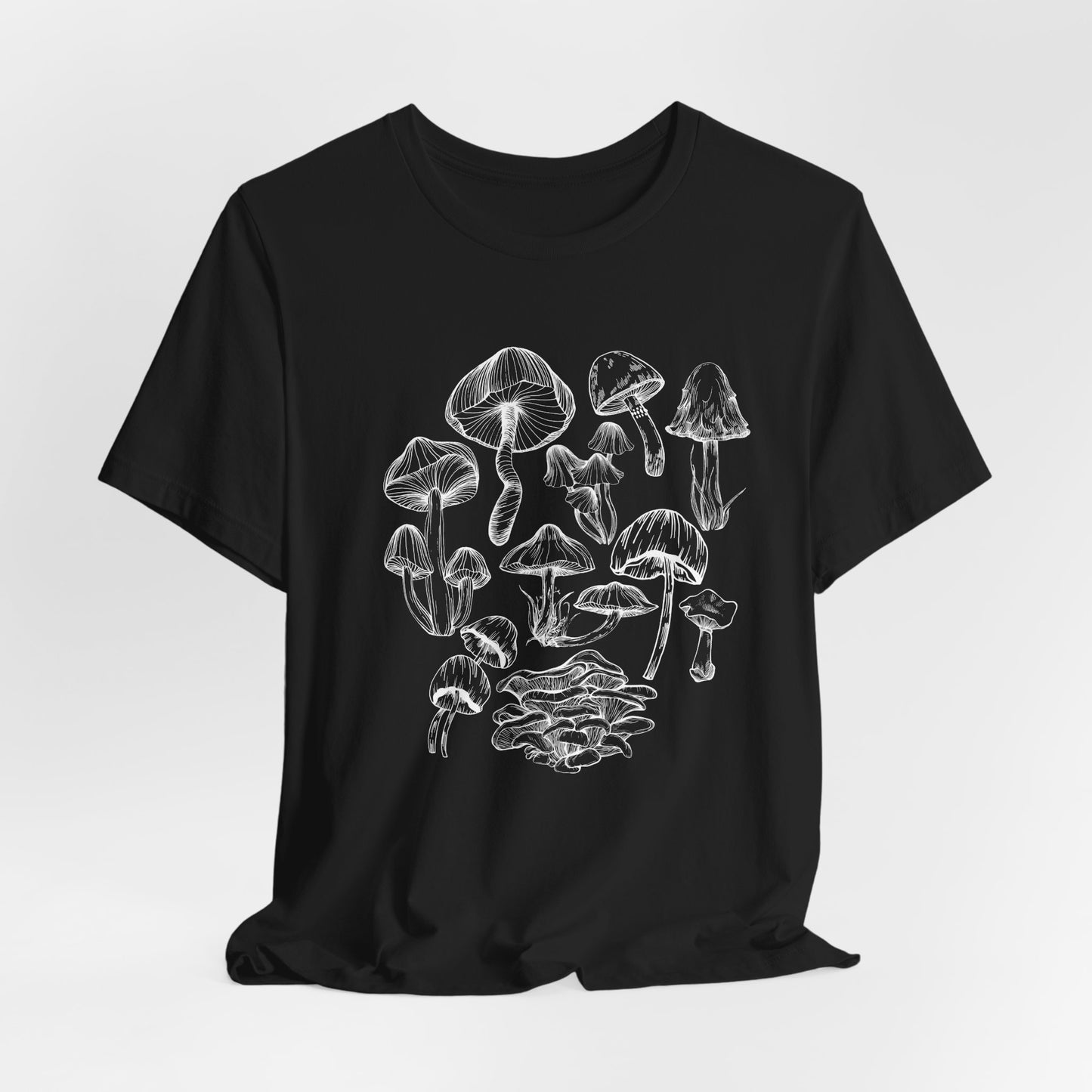 Unisex Mushroom Lover Fungi Print Toadstool T-Shirt