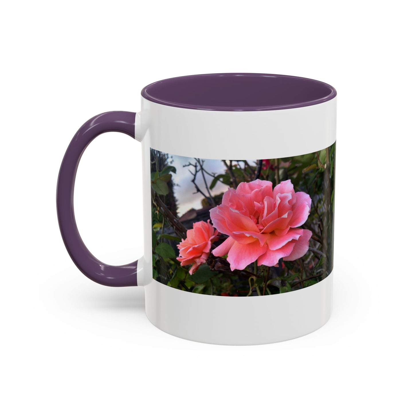 11oz/15oz Garden Themed Double Delight Rose Coffee Mug