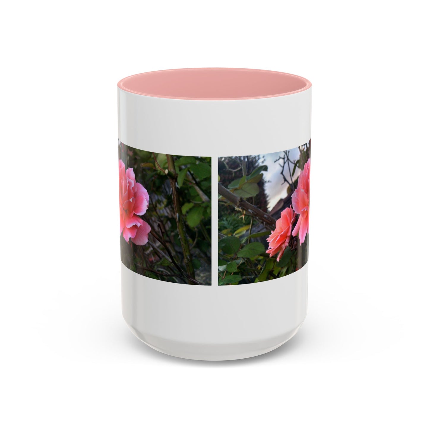 11oz/15oz Garden Themed Double Delight Rose Coffee Mug