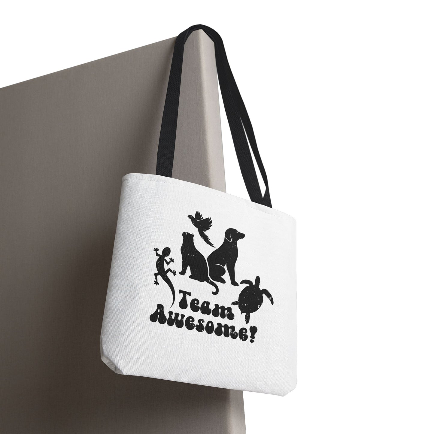 Unisex Animal Lover Lizard Cat Bird Dog Turtle Team Awesome Tote Bag