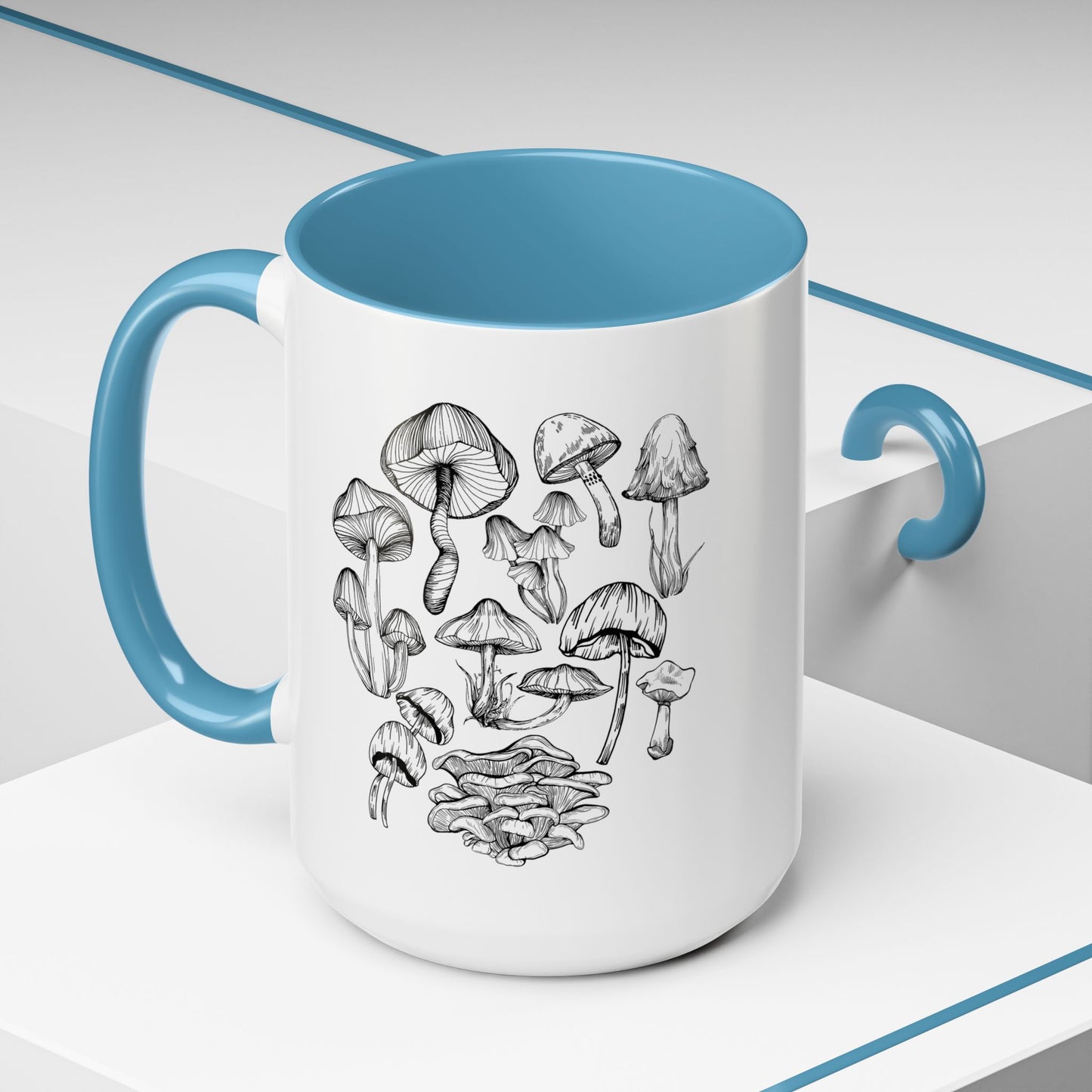 11oz/15oz Mushroom Lover Fungi Print Toadstool Coffee Mug