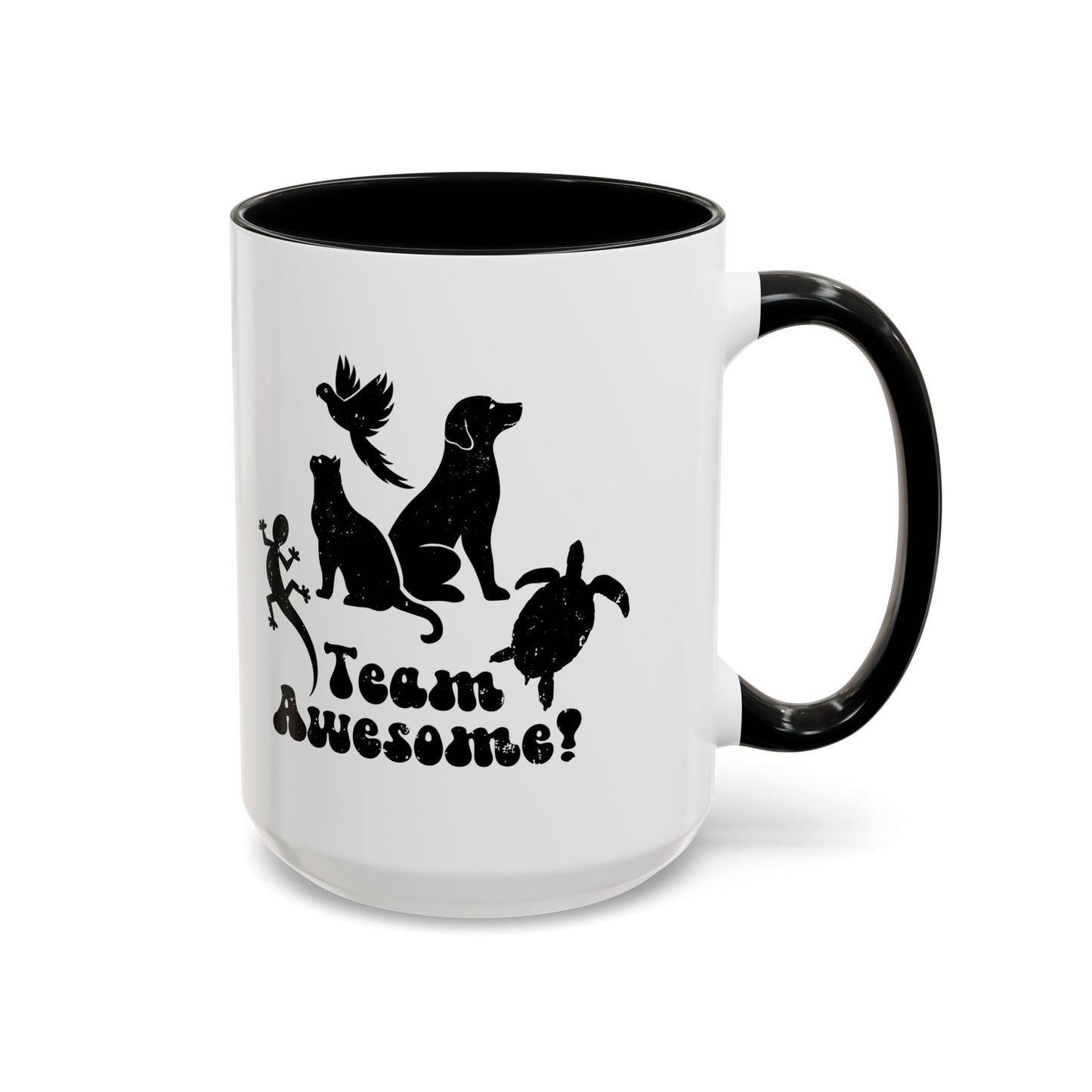 11oz/15oz Animal Lover Lizard Cat Bird Dog Turtle Team Awesome Coffee Mug