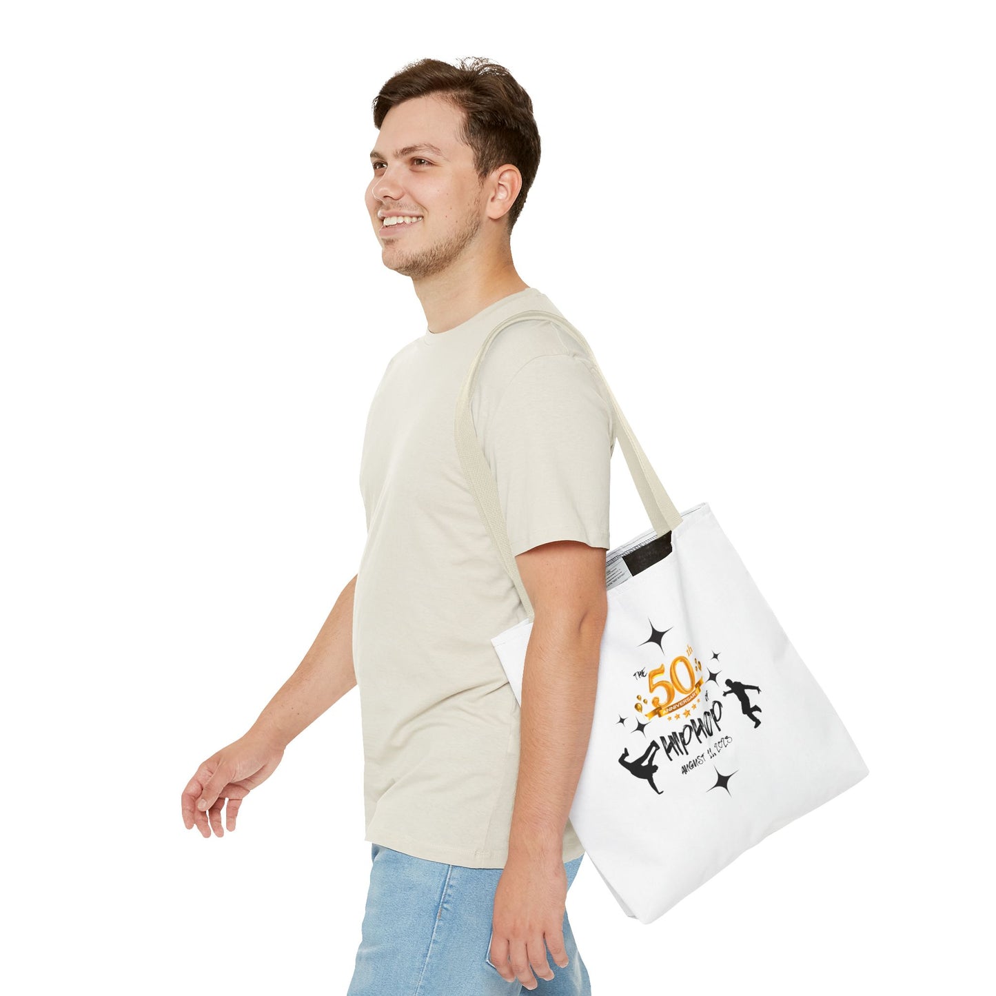 Unisex 50th Anniversary of HipHop August 11, 2023 Commemorative Tote Bag HipHop Anniversary Tote Music Fan Tote Bag Gift For DJ Music Lover