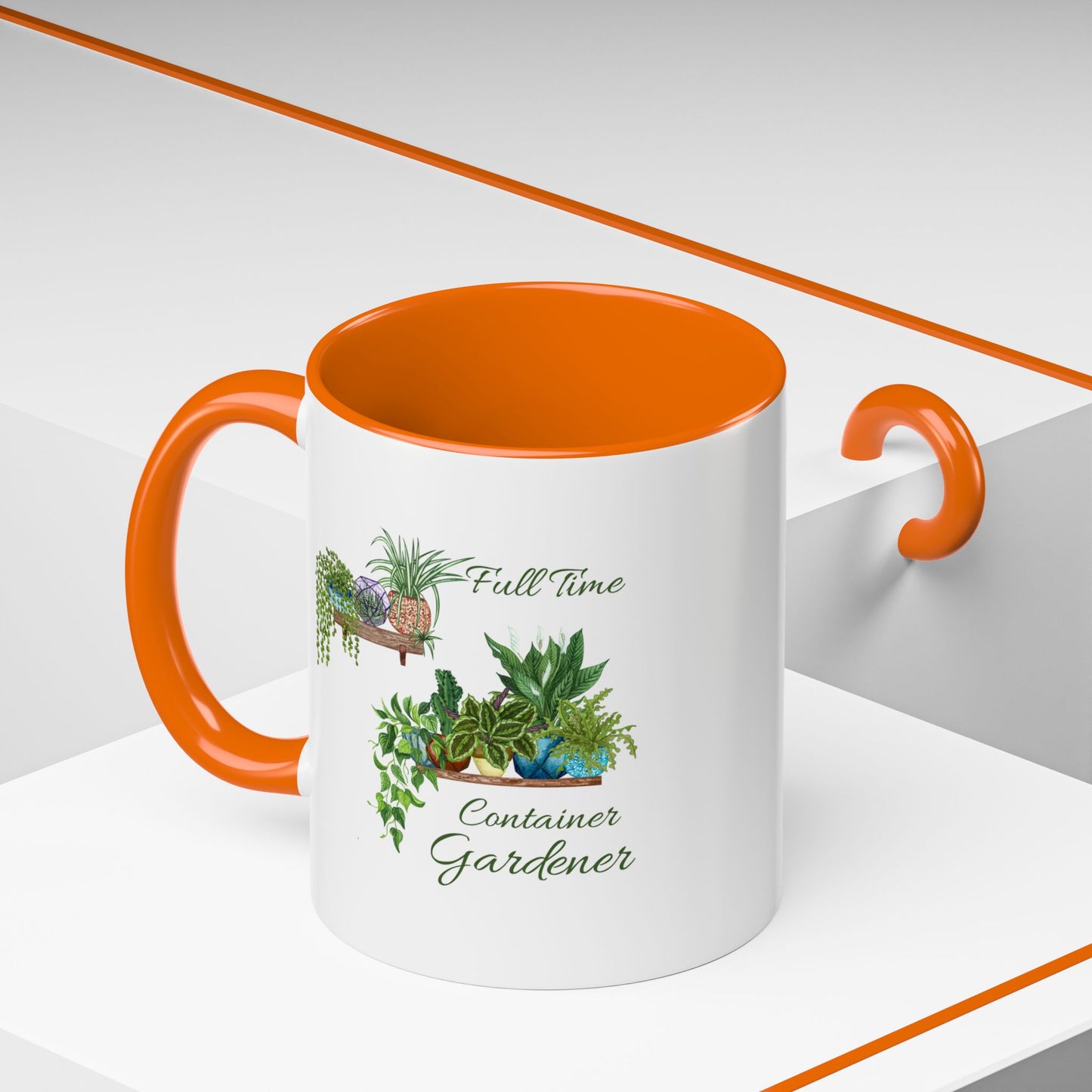 11oz/15oz Garden Themed Full Time Container Gardener Plant Parent Coffee Mug