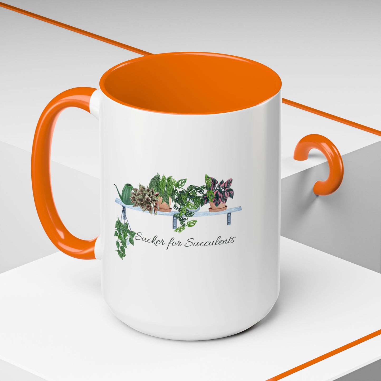 11oz/15oz Garden Themed Coffee Mug Sucker for Succulents