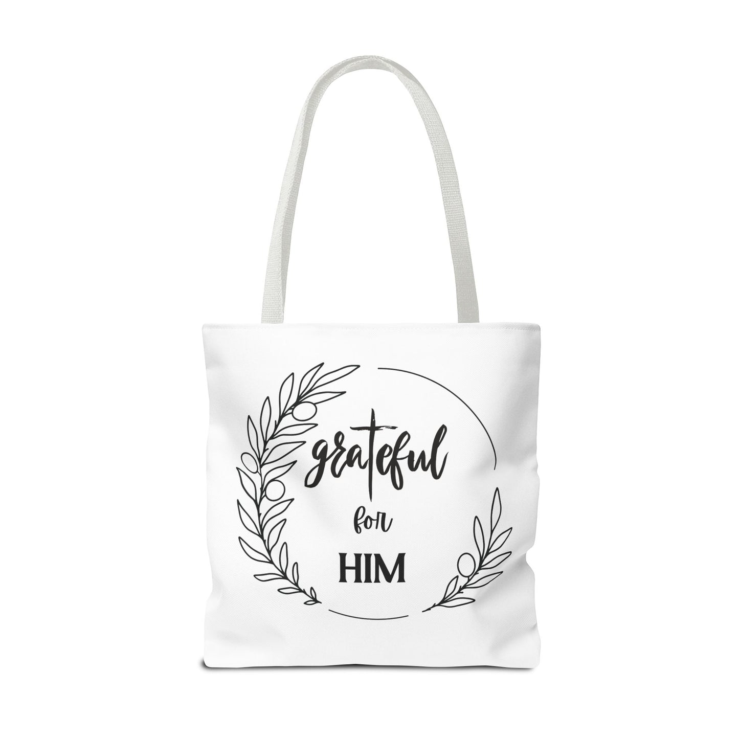 Unisex graTeful For Him Round Motif Tote Bag