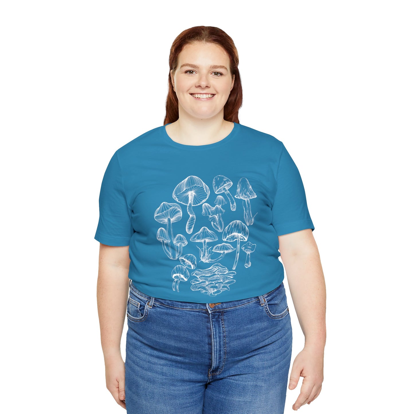 Unisex Mushroom Lover Fungi Print Toadstool T-Shirt