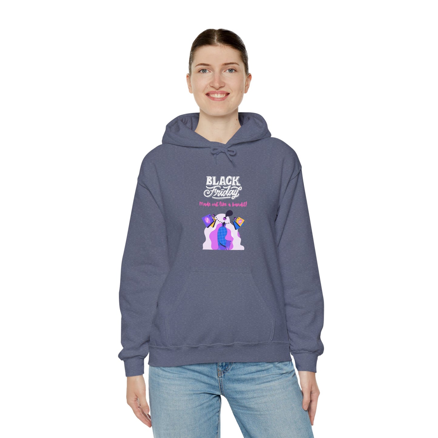 Unisex Black Friday Christmas Shopping Hooded Sweatshirt