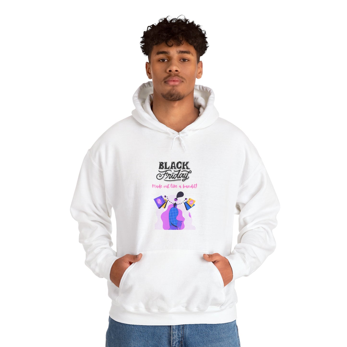 Unisex Black Friday Christmas Shopping Hooded Sweatshirt