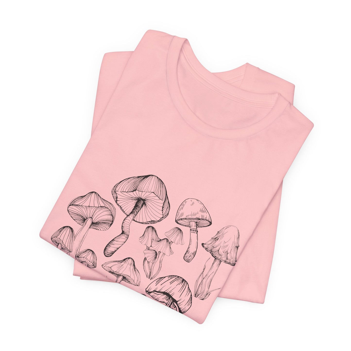 Unisex Mushroom Lover Fungi Print Toadstool T-Shirt