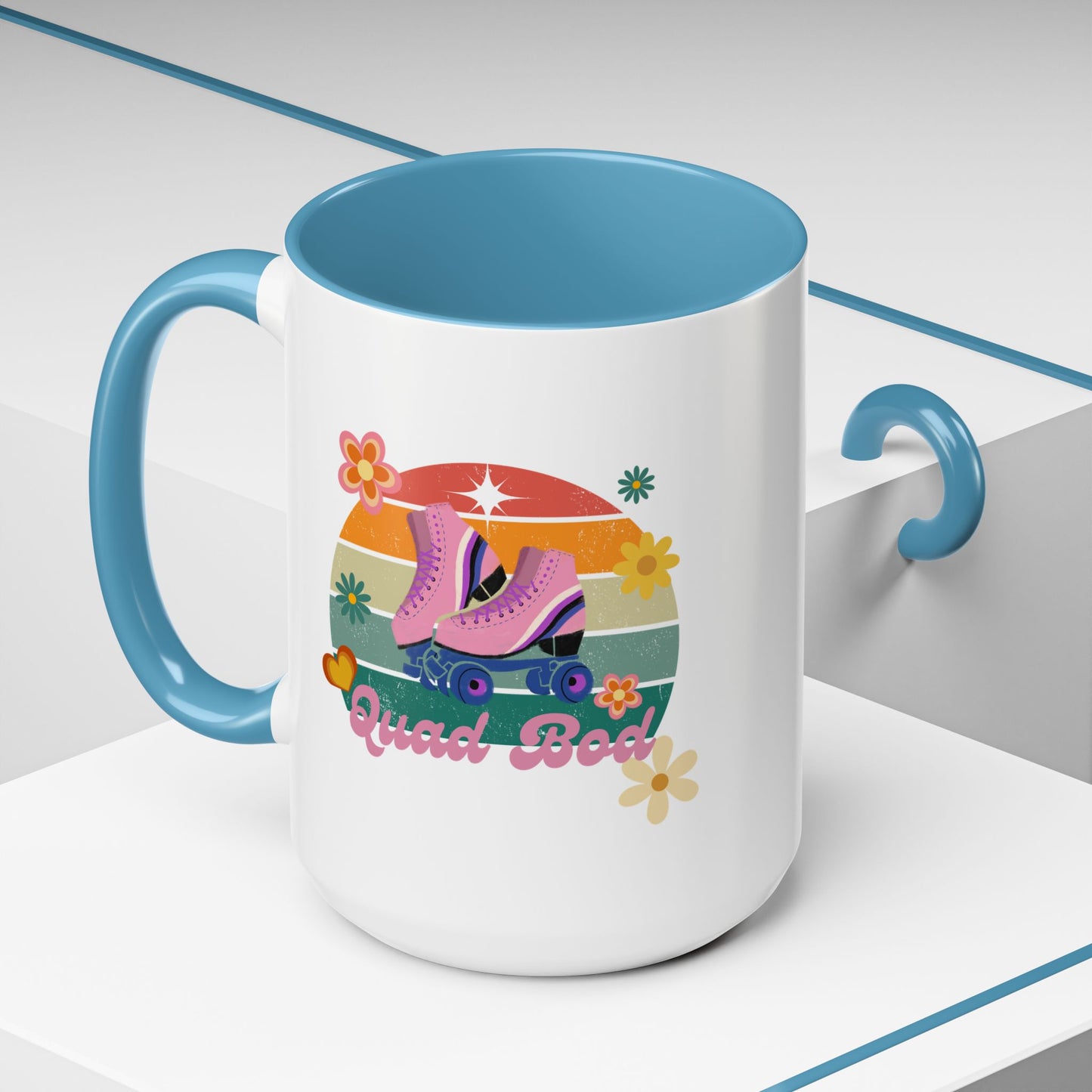 11oz/15oz Retro Vibes Roller Skate Quad Bod Coffee Mug