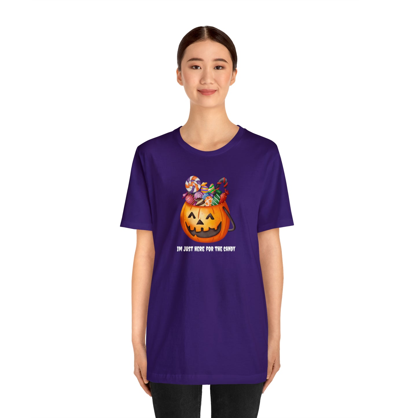 Unisex Im Just Here For The Candy Pumpkin T-Shirt
