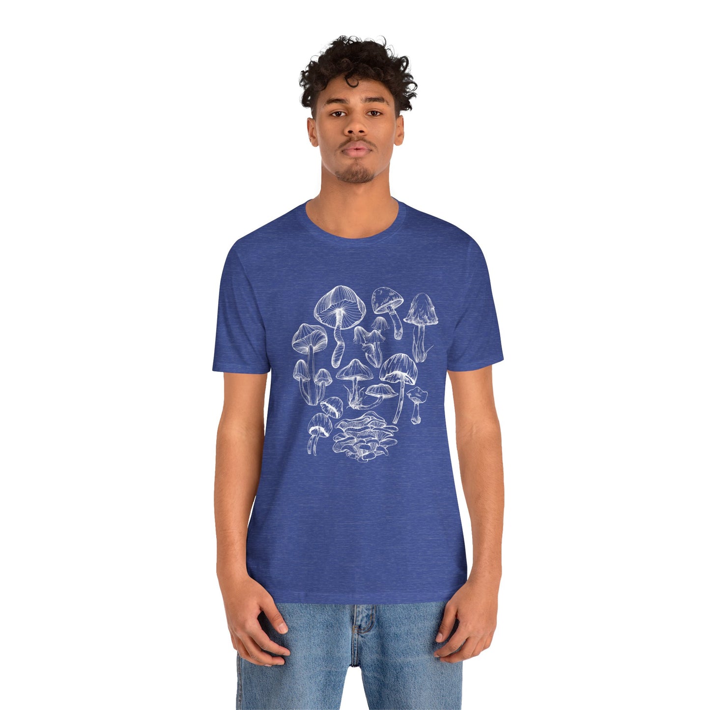 Unisex Mushroom Lover Fungi Print Toadstool T-Shirt