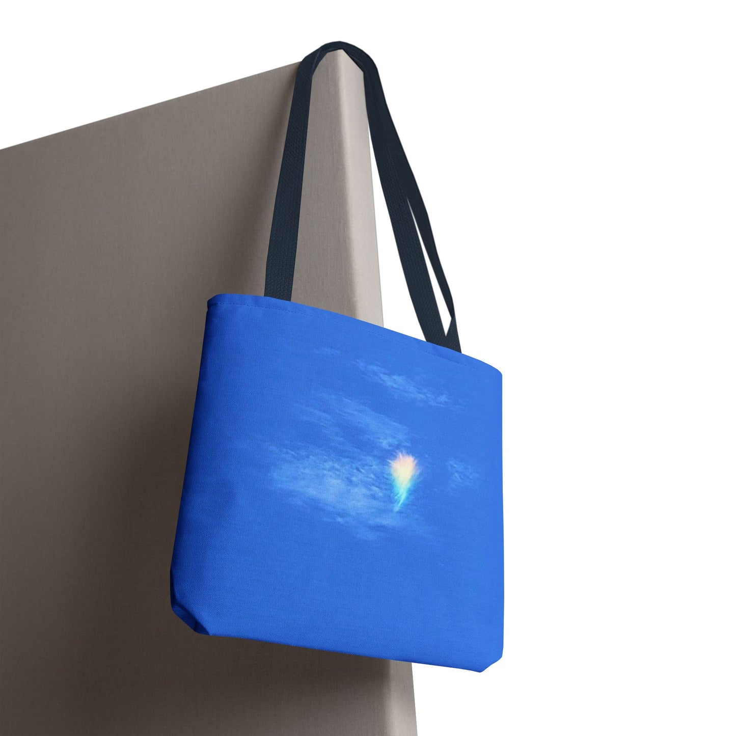 Unisex Fire Rainbow Sky Blue All Over Print Tote Bag