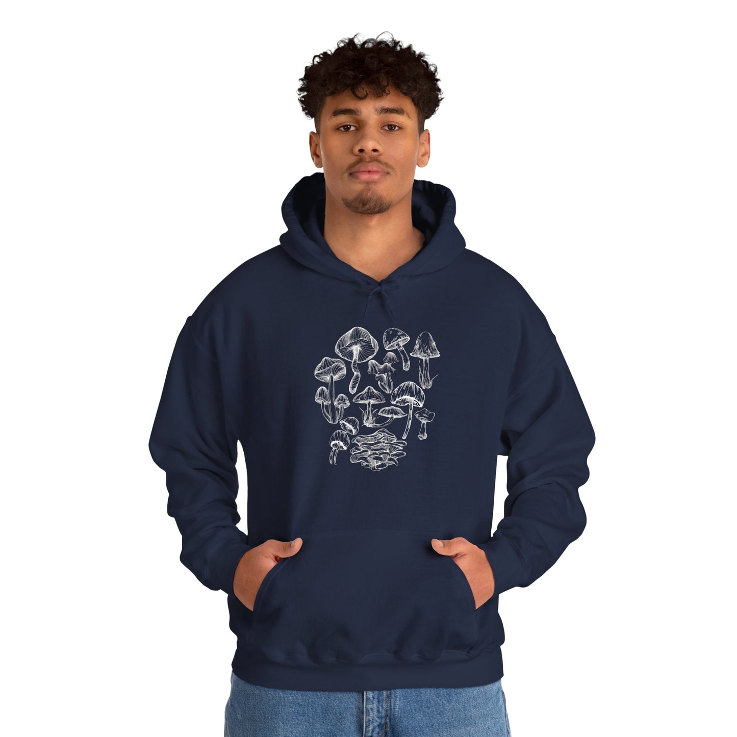 Unisex Mushroom Lover Fungi Print Toadstool Hooded Sweatshirt