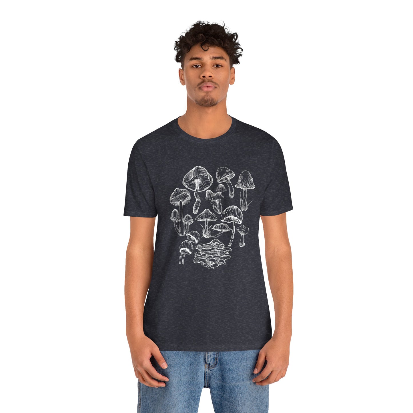 Unisex Mushroom Lover Fungi Print Toadstool T-Shirt