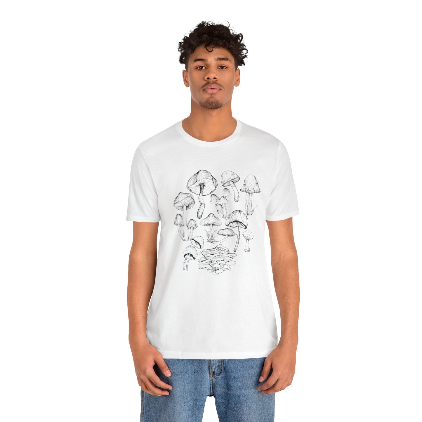 Unisex Mushroom Lover Fungi Print Toadstool T-Shirt