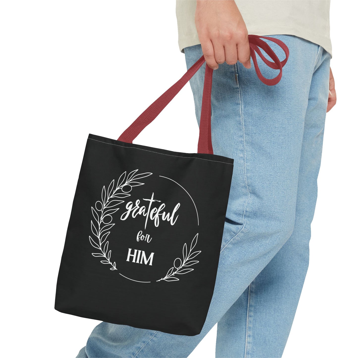 Unisex graTeful For Him Round Motif Tote Bag