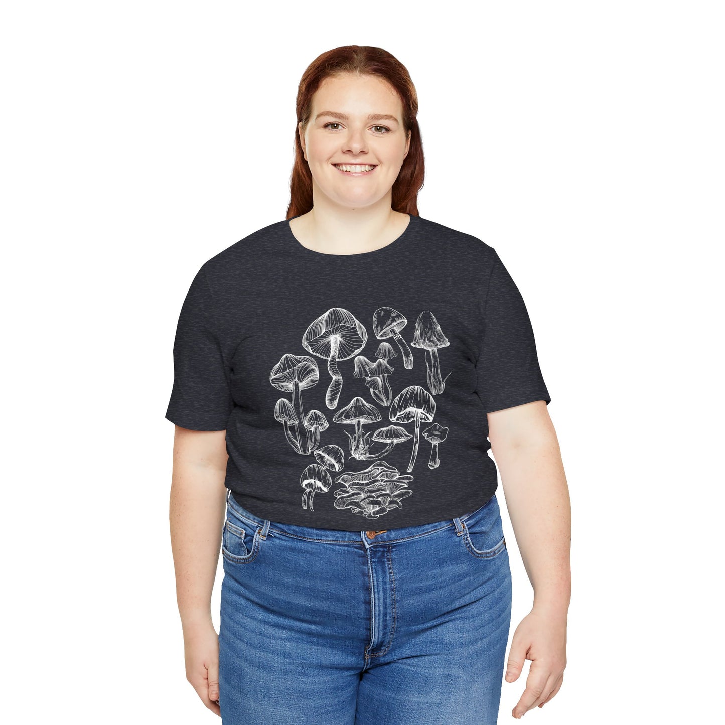 Unisex Mushroom Lover Fungi Print Toadstool T-Shirt