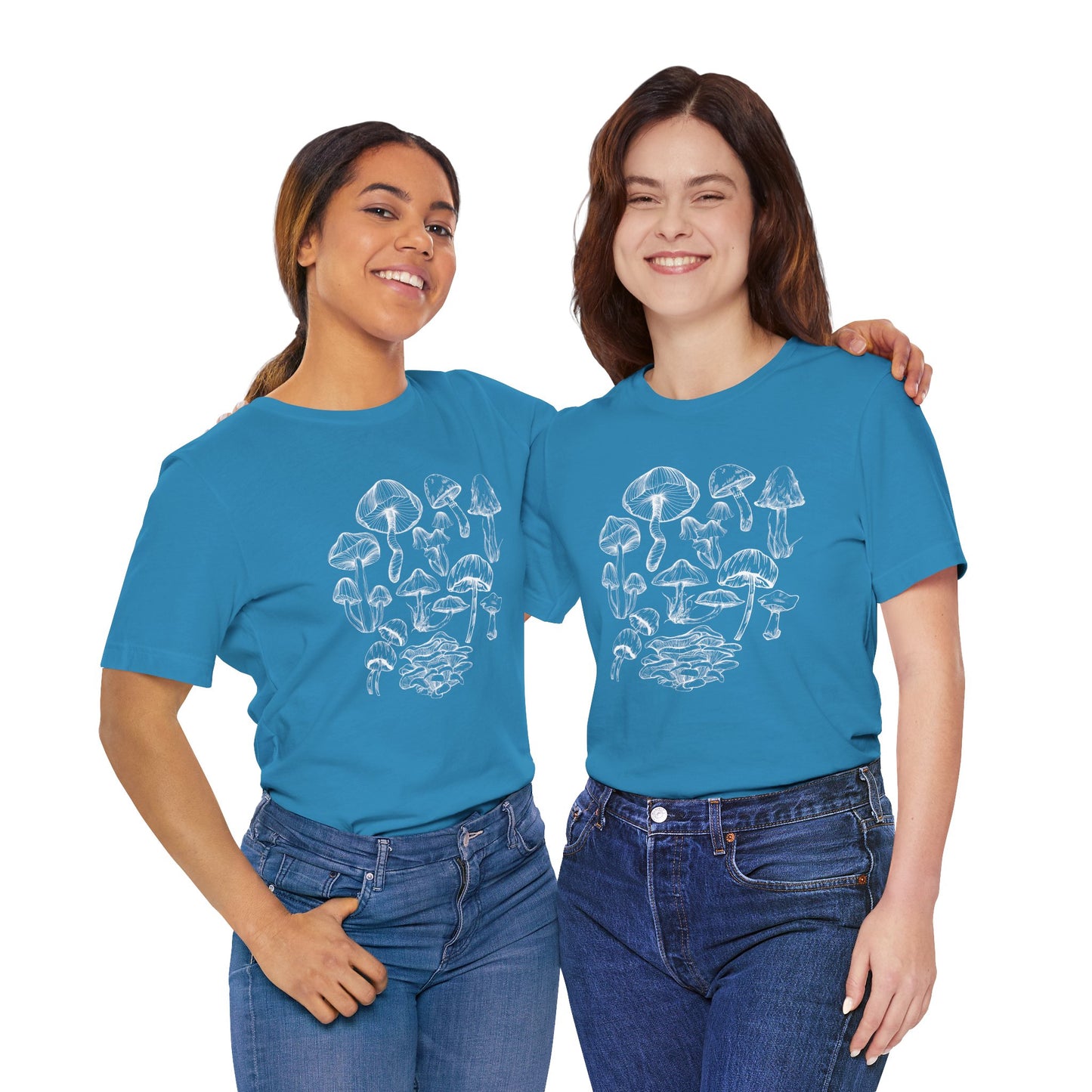 Unisex Mushroom Lover Fungi Print Toadstool T-Shirt