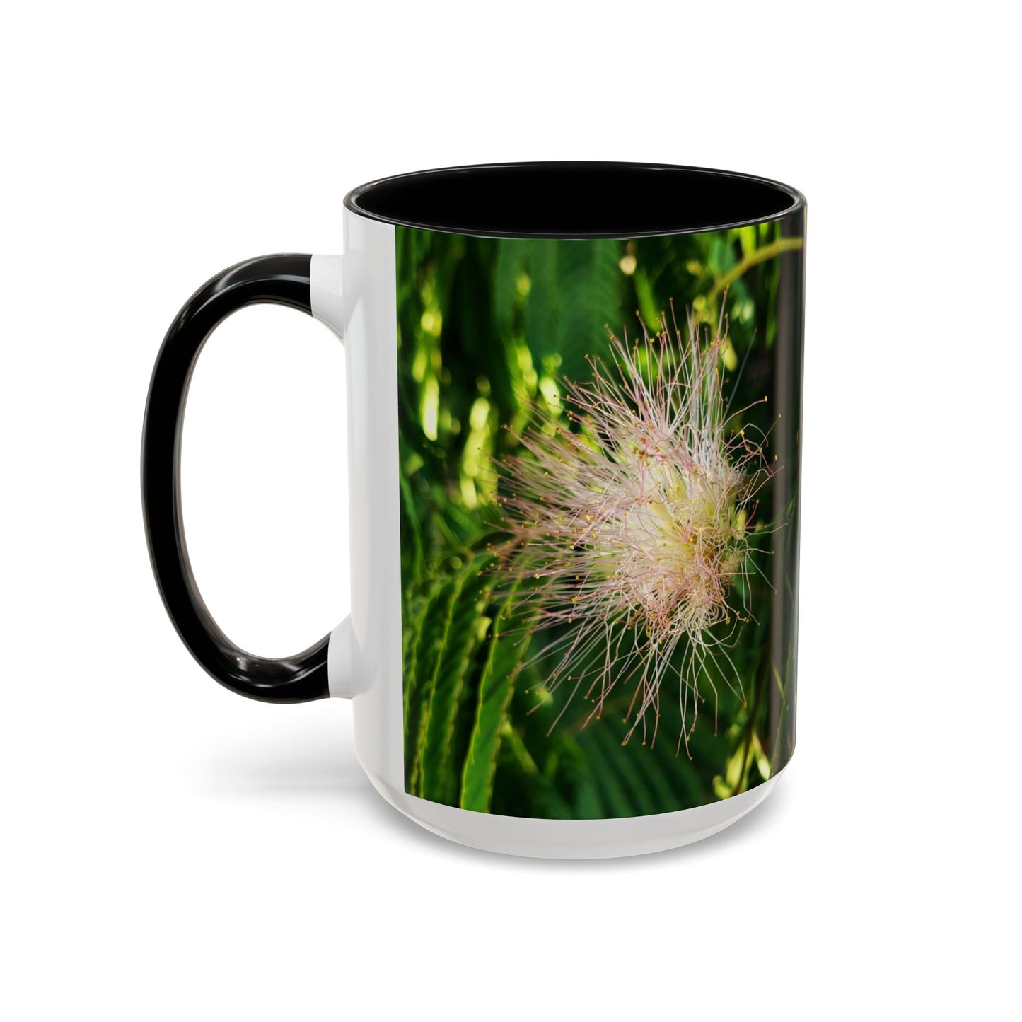 11oz /15oz Garden Themed Silk Blossom Plant Foliage Two Tone Coffee Mug