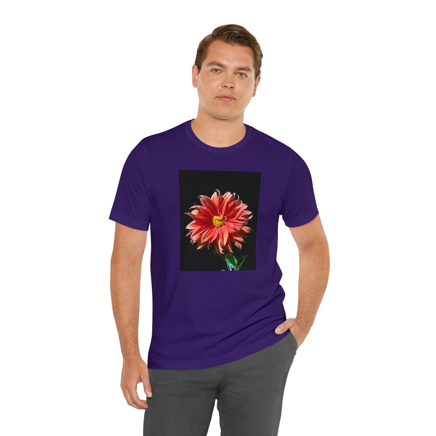 Unisex Jersey Short Sleeve Dahlia Flower T-Shirt