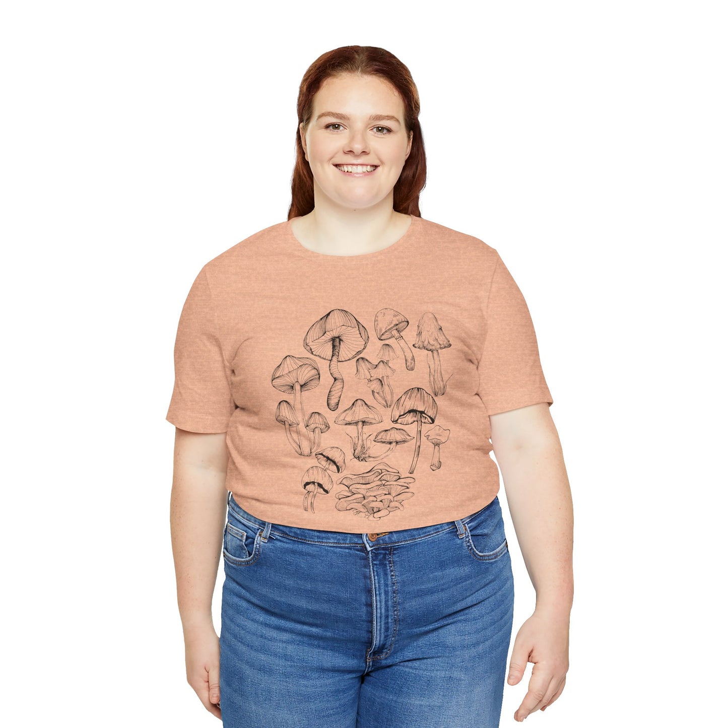 Unisex Mushroom Lover Fungi Print Toadstool T-Shirt