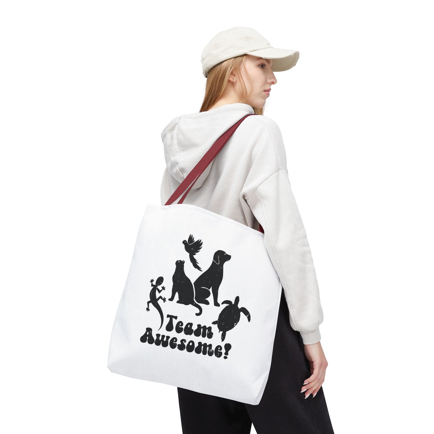 Unisex Animal Lover Lizard Cat Bird Dog Turtle Team Awesome Tote Bag