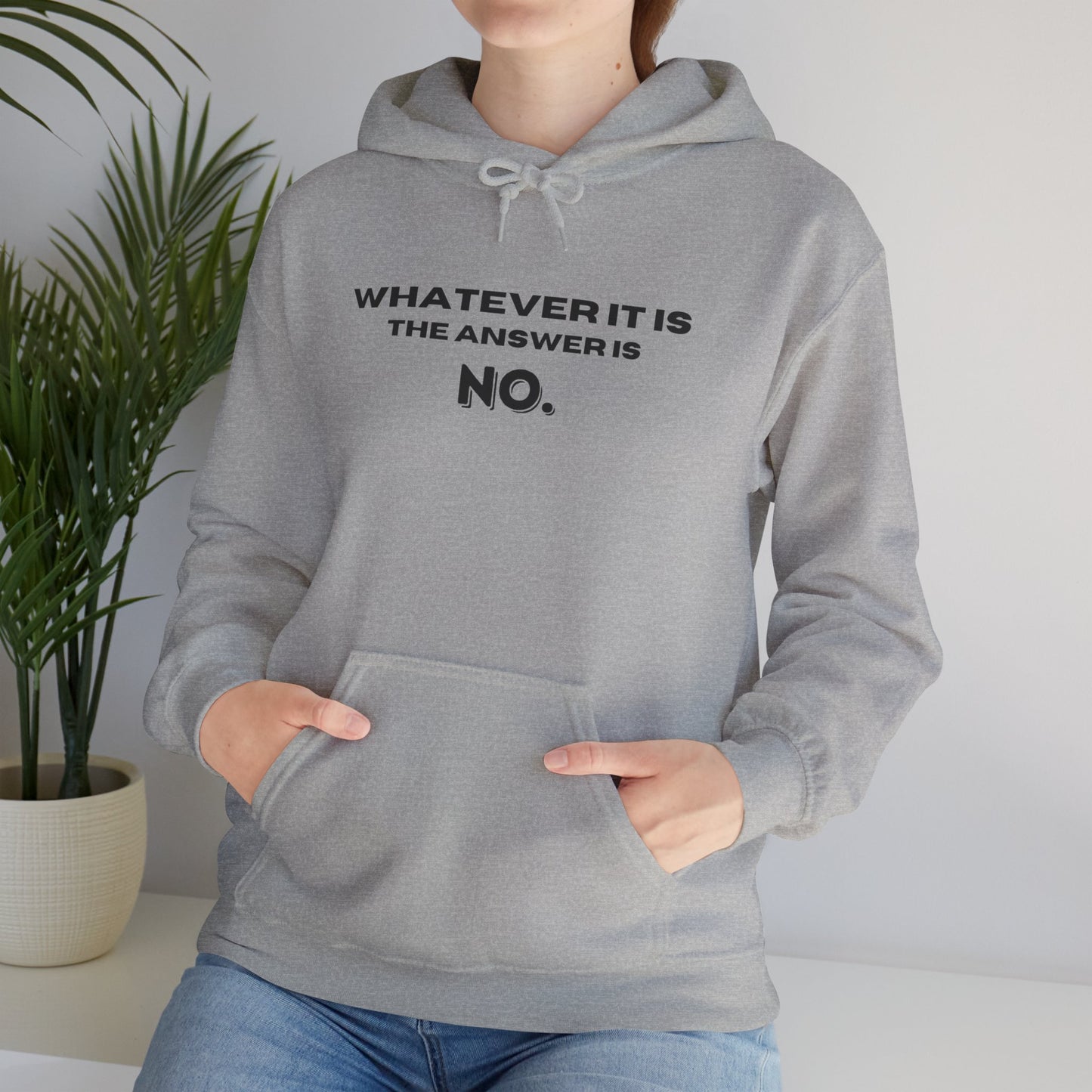 Self Love Motivational Mental Heath Awareness SAY NO Hooded Sweatshirt