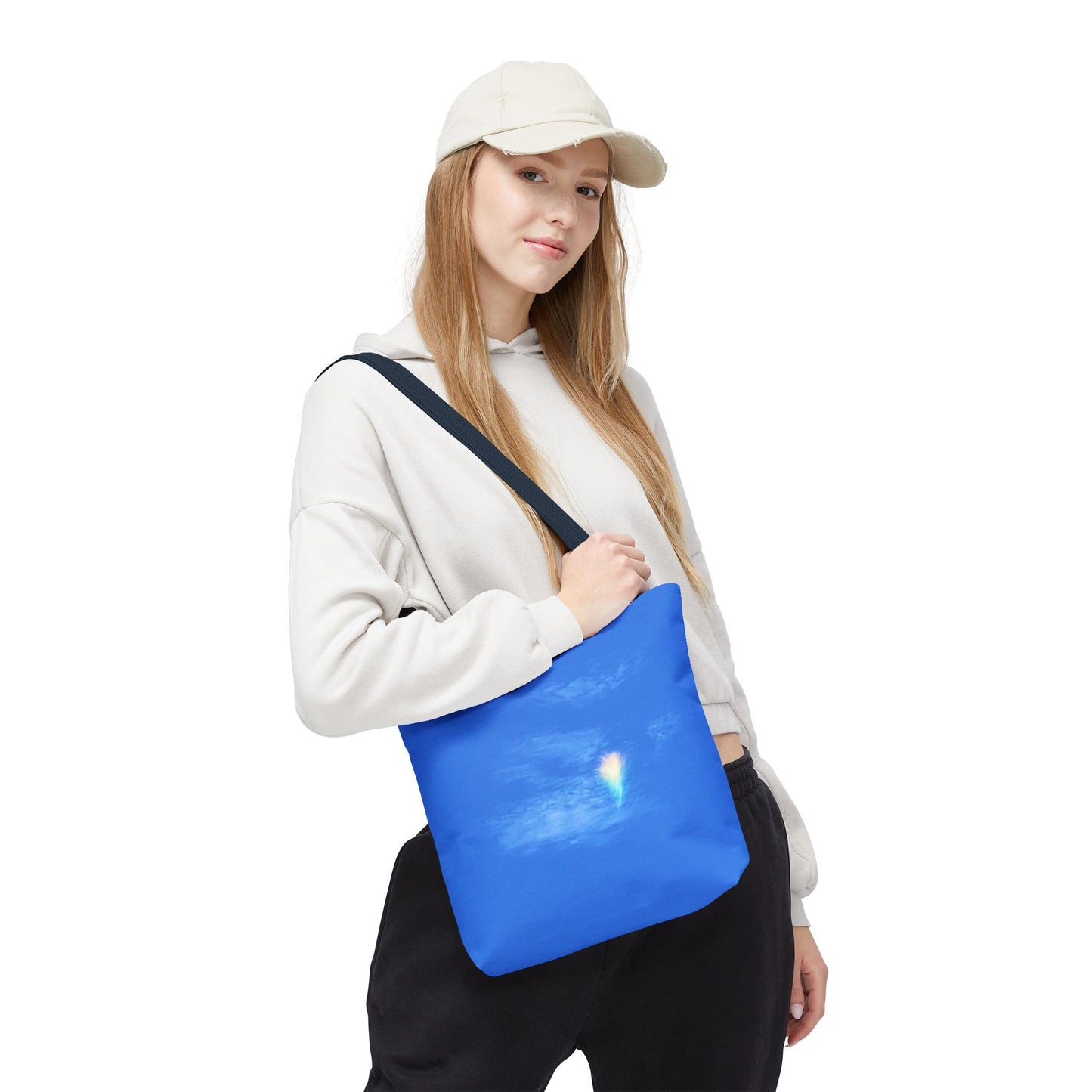 Unisex Fire Rainbow Sky Blue All Over Print Tote Bag