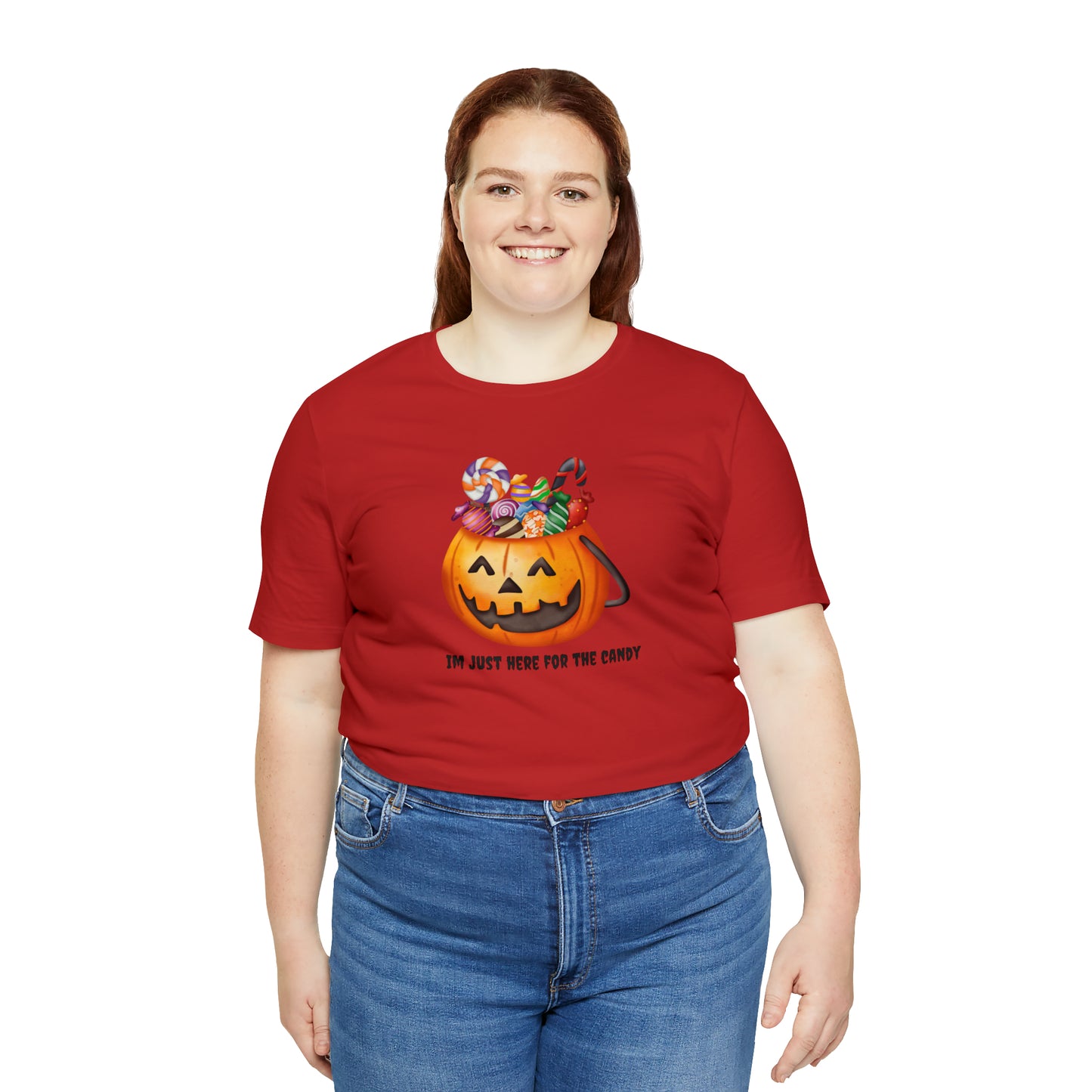 Unisex Im Just Here For The Candy Pumpkin T-Shirt