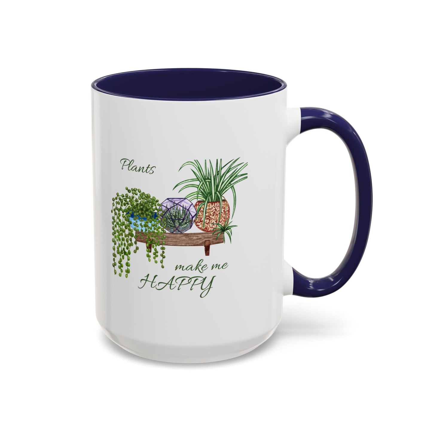 11oz/15oz Garden Themed Plants Make Me Happy Coffee Mug
