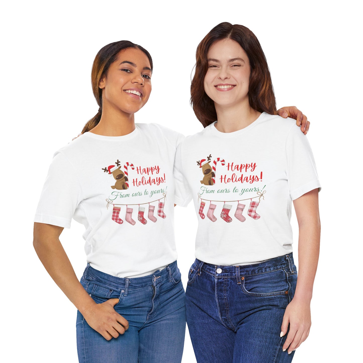 Unisex Jersey Short Sleeve Happy Holidays From Ours To Yours T-Shirt