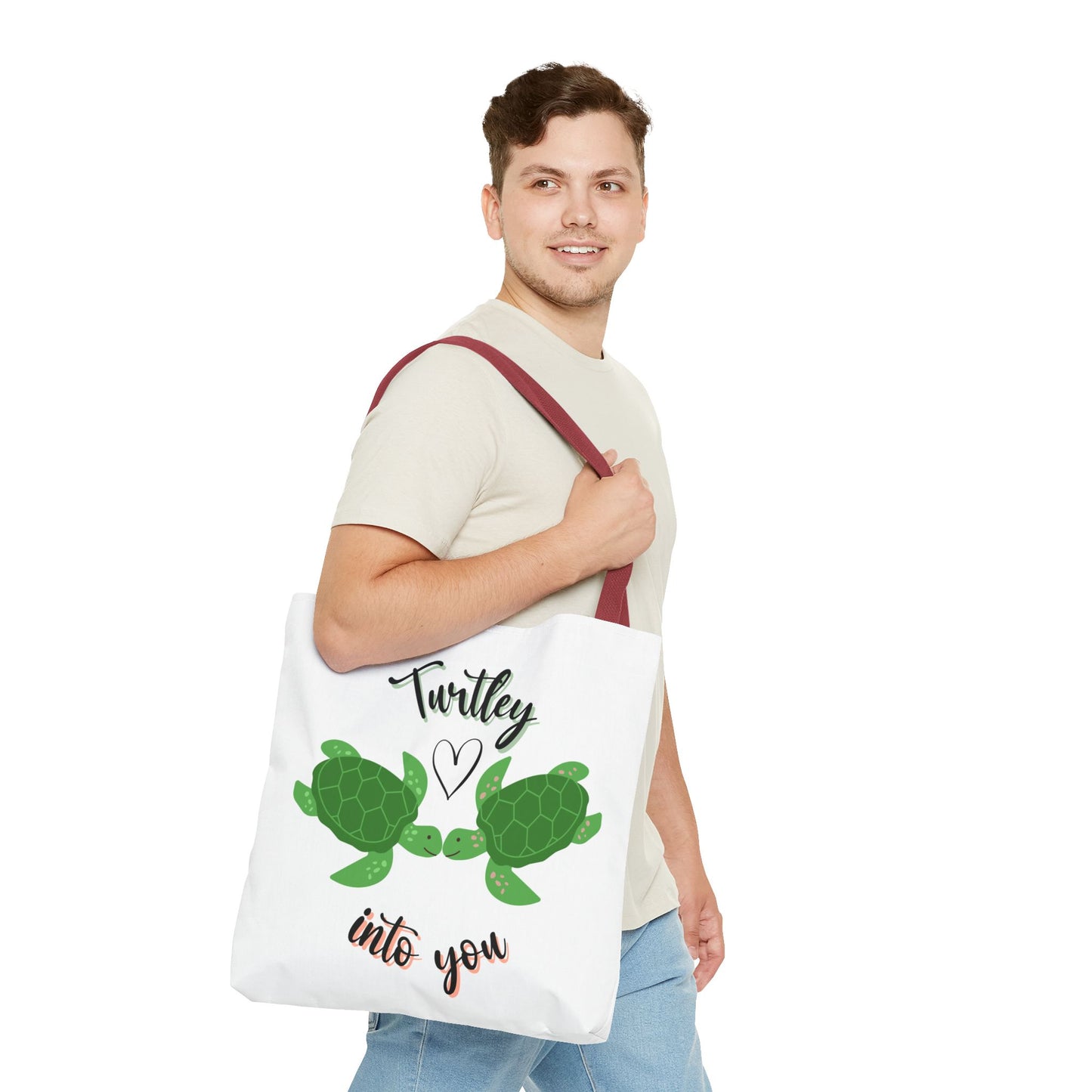 Unisex Cute Turtle Lover Turtley Into You Tote Bag