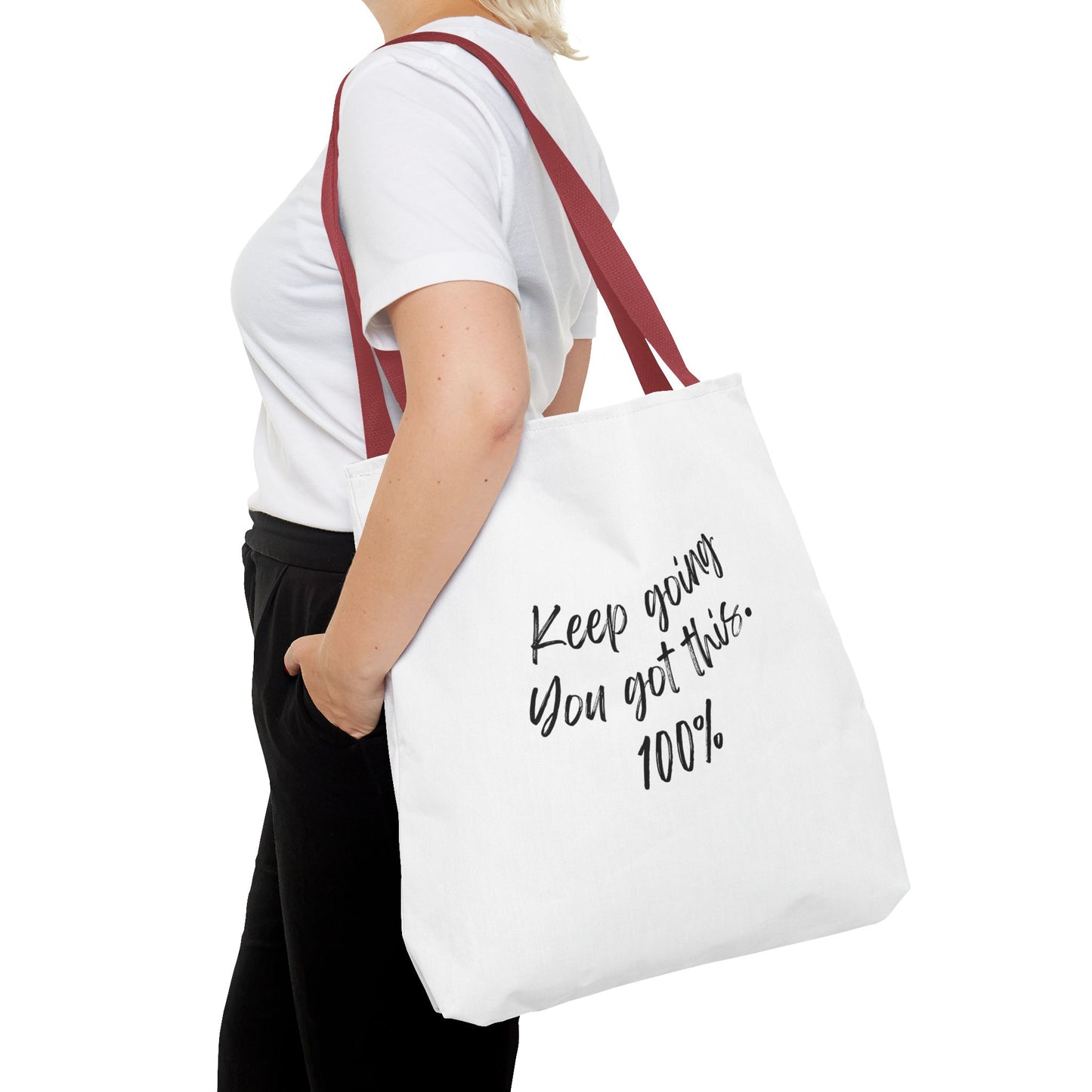 Unisex Positive Motivational Words of Encouragement Mental Health Awareness Reusable Tote Bag