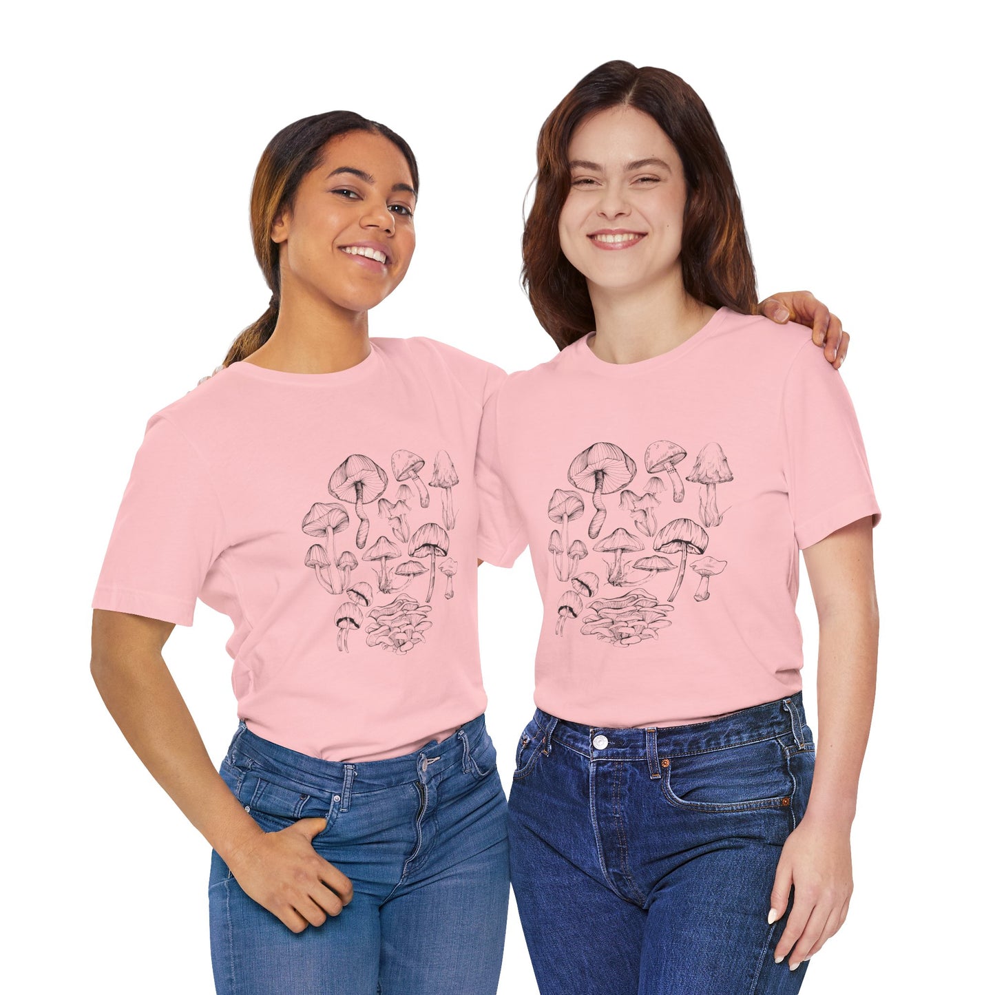 Unisex Mushroom Lover Fungi Print Toadstool T-Shirt