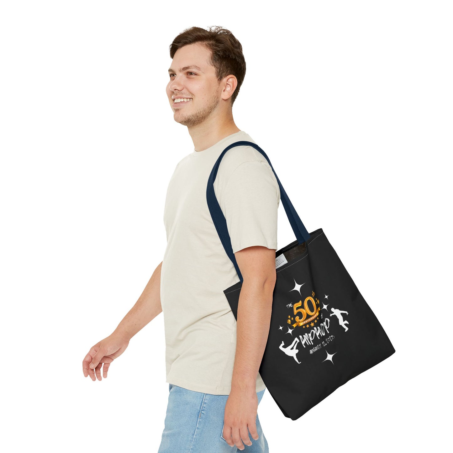 Unisex 50th Anniversary of HipHop August 11, 2023 Commemorative Tote Bag HipHop Anniversary Tote Music Fan Tote Bag Gift For DJ Music Lover