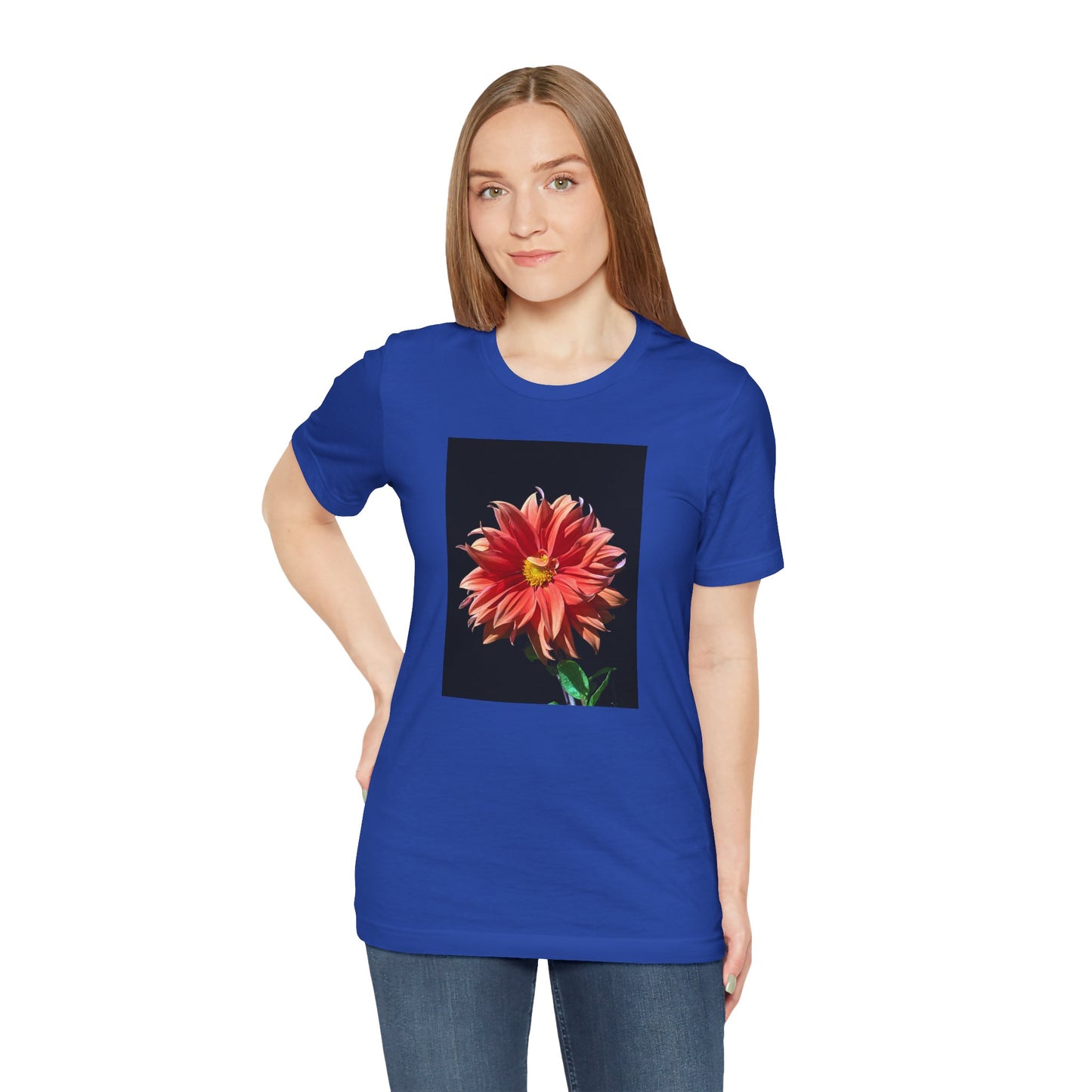 Unisex Jersey Short Sleeve Dahlia Flower T-Shirt