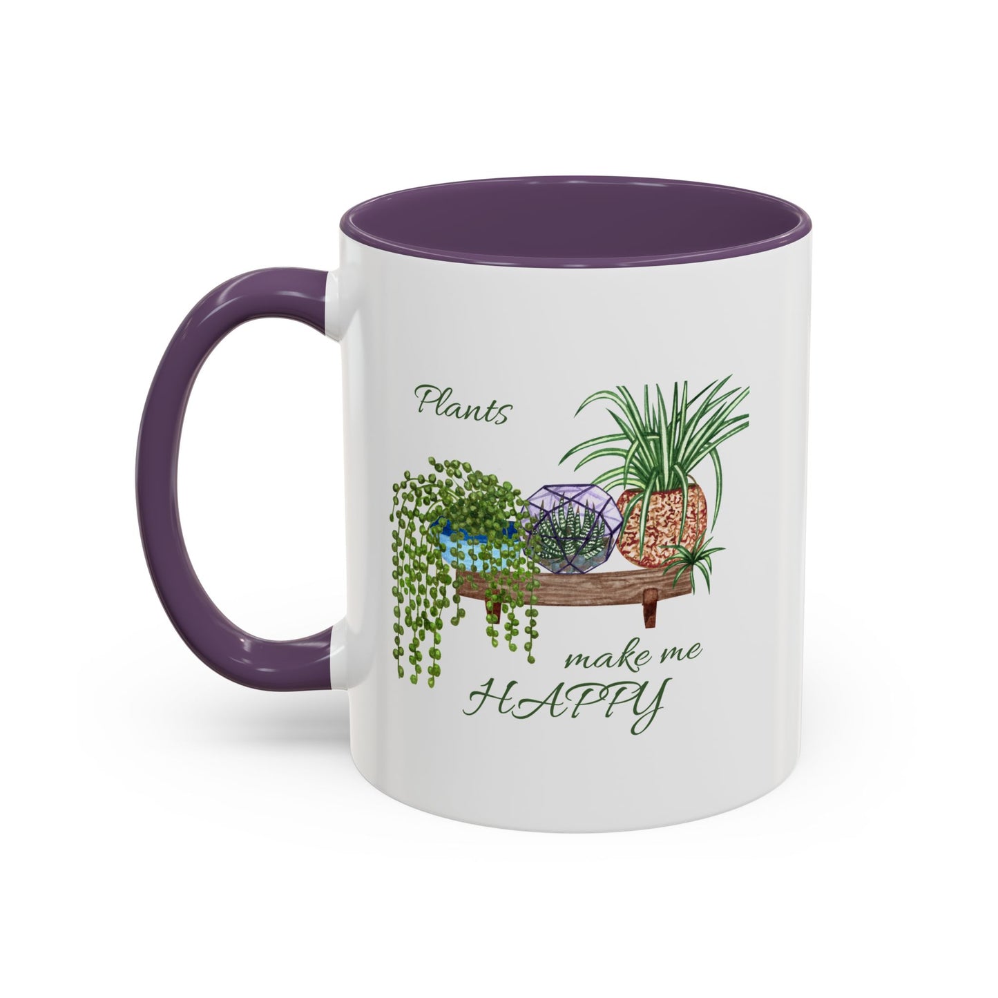 11oz/15oz Garden Themed Plants Make Me Happy Coffee Mug