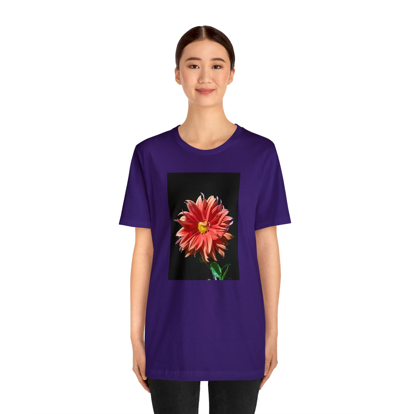 Unisex Jersey Short Sleeve Dahlia Flower T-Shirt