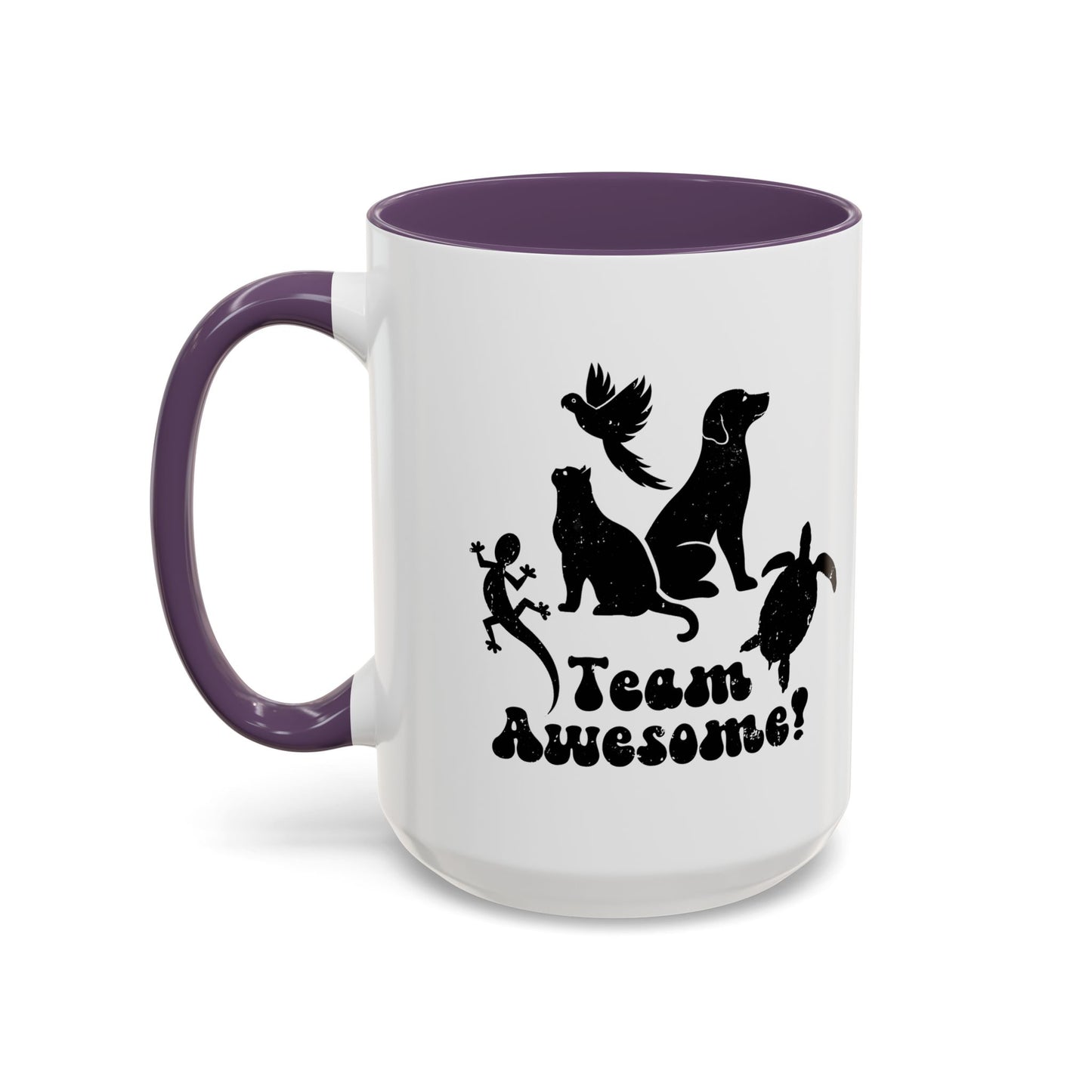 11oz/15oz Animal Lover Lizard Cat Bird Dog Turtle Team Awesome Coffee Mug