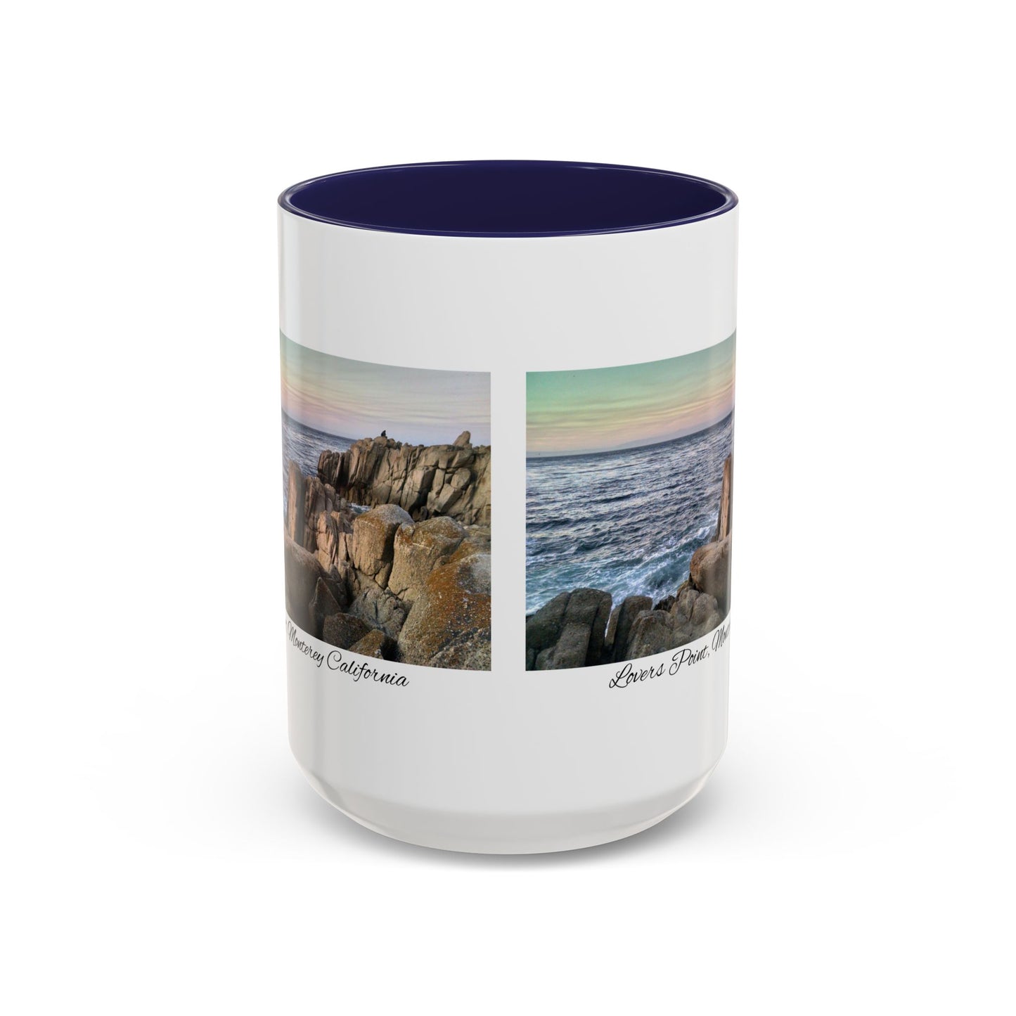 11oz/15oz Ocean View Travelers Coffee Mug Lovers Point, Monterey California San Francisco Bay Area Keepsake