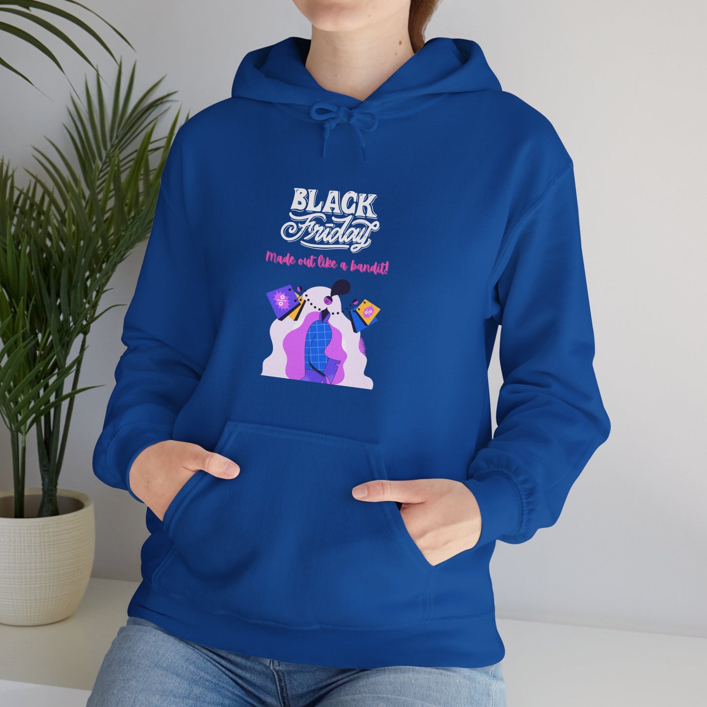 Unisex Black Friday Christmas Shopping Hooded Sweatshirt