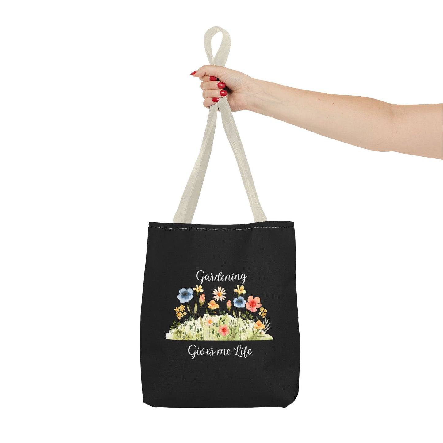 Unisex Gardening Gives Me Life Tote Bag - Black