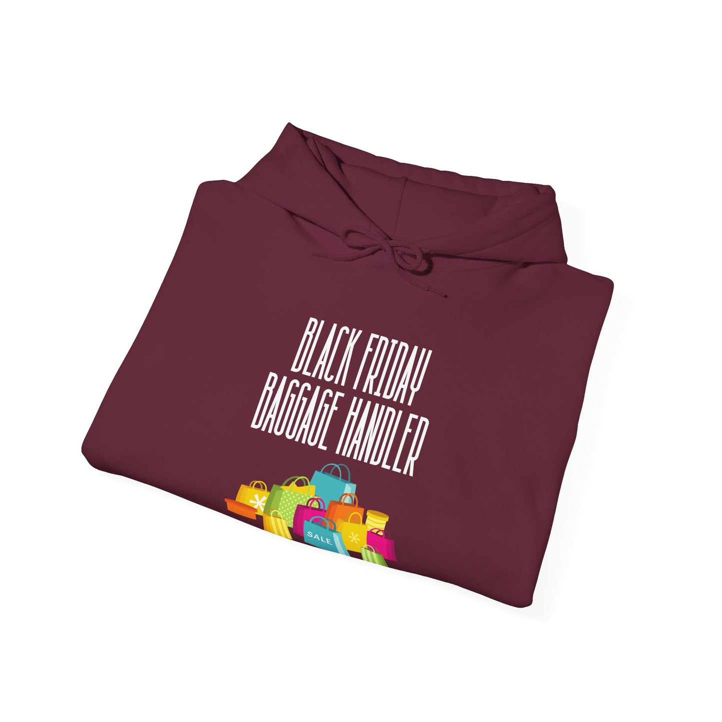Unisex Heavy Blend™ Black Friday Christmas Sales Baggage Handler Shopping Sales Hooded Sweatshirt